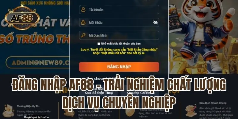 Đăng nhập AF88 - trải nghiệm chất lượng dịch vụ chuyên nghiệp